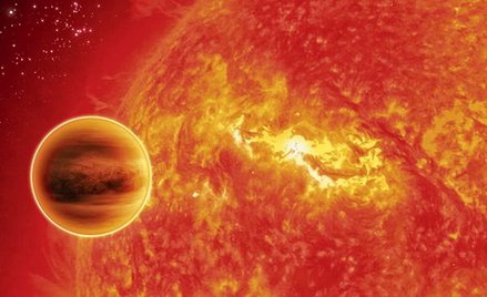 Bliskie spotkanie planety i gwiazdy – tak artysta wyobraża sobie planetę podobną do tej odkrytej prz