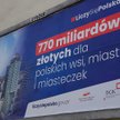 Billboard kampanii „Liczy się Polska”, promujący „770 mld zł dla Polski”. Pieniądze z Brukseli ostat