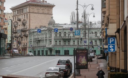 Opustoszałe centrum Kijowa