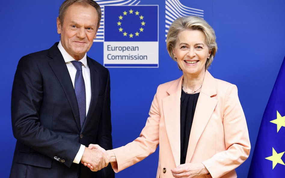 Donald Tusk i Ursula von der Leyen