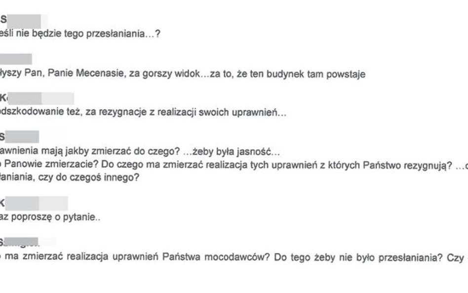 Zapis rozmowy prawników - jeden reprezentuje szantażystów, drugi - inwestora