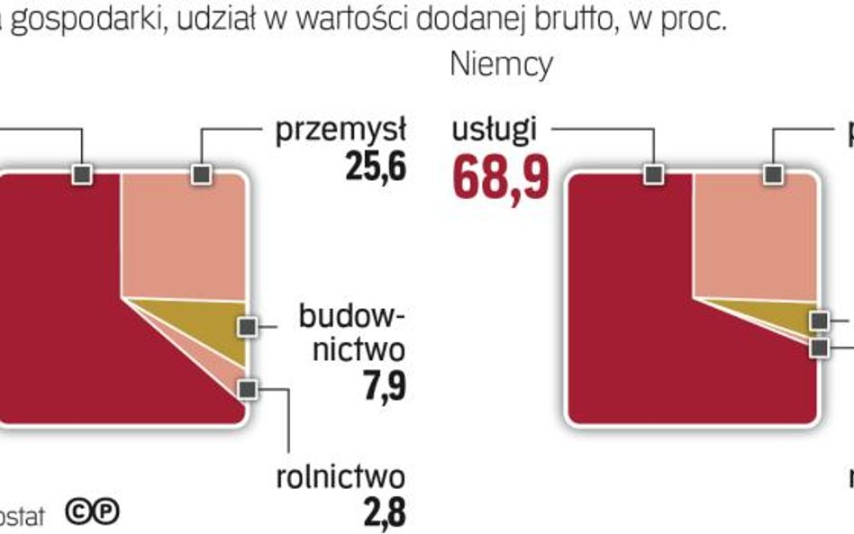Polska i Niemcy - podobny udział przemysłu