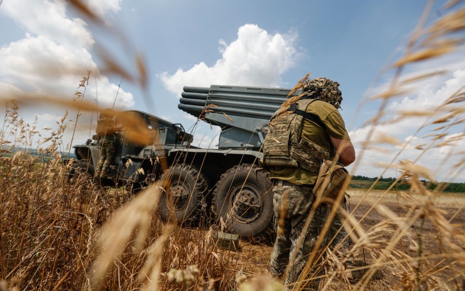 BM-21 „Grad” 47. Samodzielnej Brygady Zmechanizowanej „Mahura” w pobliżu Orichiwa, obwód zaporoski. 