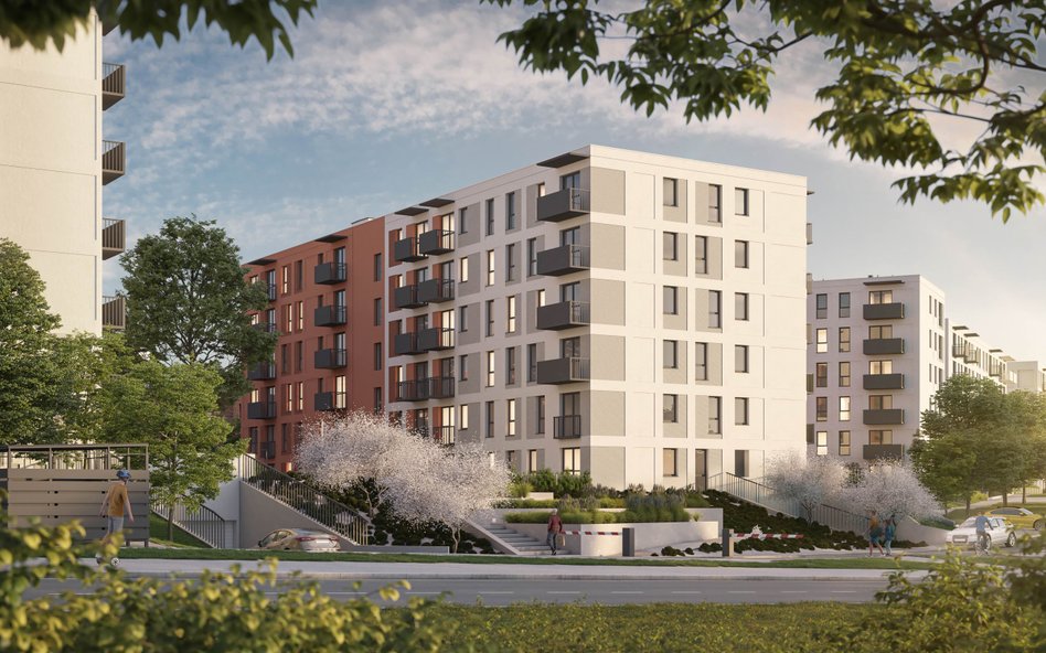 Osiedle PFR Nieruchomości w Szczecinie. Prefabrykacja pozwala przyspieszyć budowę mieszkań.