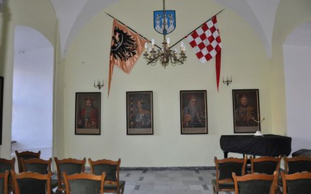 Zamek w Kożuchowie sala regionalna.