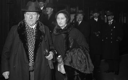 Nahum Sokołów z córką podczas wizyty w Palestynie w listopadzie 1932 r.