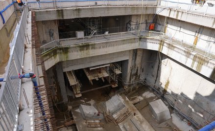 Plac budowy komory startowej tunelu Kolei Dużych Prędkości w Łodzi.