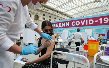 Punkt szczepienia w Moskwie