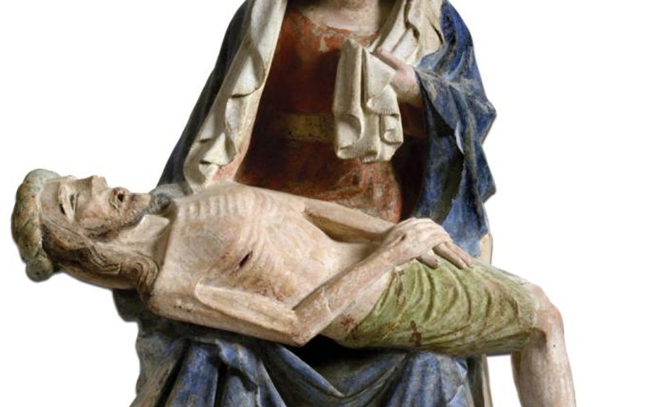 Rzeźbiarz marchijski, Pieta, 2 połowa XV w., rzeźba z terakoty, Muzeo Nazionale d’Abruzzo w L’Aquili