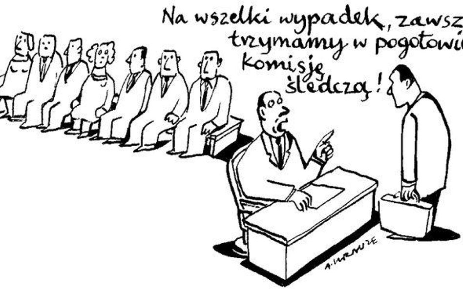 Komentarz rysunkowy. Komisja śledcza w pogotowiu