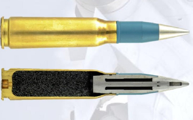 20×102 mm amunicja produkcji MESKO w wersji ćwiczebnej. Fot./MESKO.