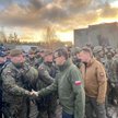 Premier Mateusz Morawiecki na granicy Polski z Białorusią