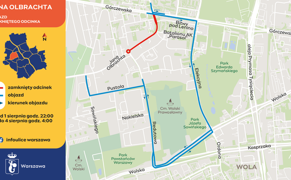 Plan objazdu zamkniętego odcinka