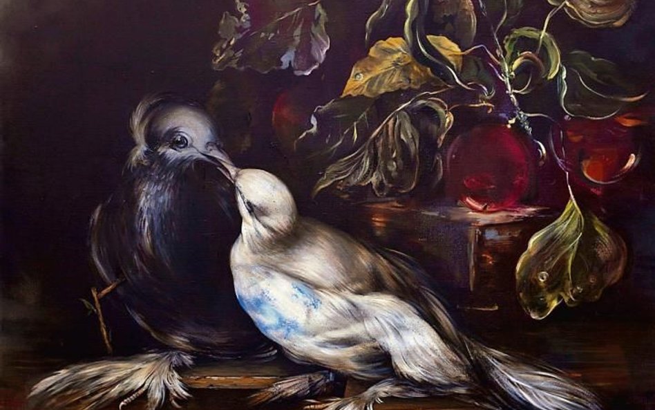 Ewa Juszkiewicz, Bez tytułu (według Franz Werner Tamm), 2015, olej, płótno, 80 × 100 cm