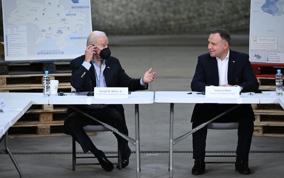 Joe Biden i Andrzej Duda