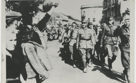 Powitanie żołnierzy Armii Czerwonej i Wojska Polskiego, Lublin, lipiec 1944 r.