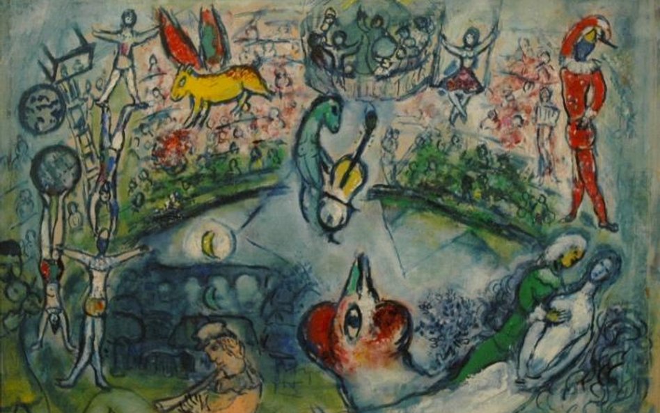 Marc Chagall - szkic do obrazu Commedia dell'arte, 1958 r.