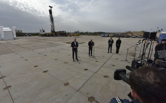 Plac budowy szybu Retków