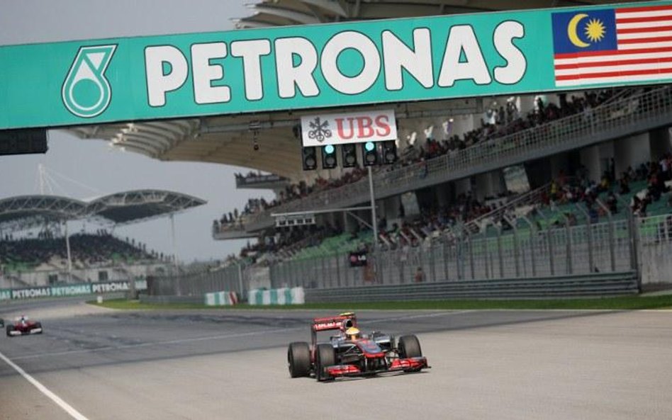 Lewis Hamilton na torze Sepang