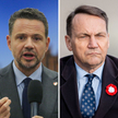 Prezydent Warszawy Rafał Trzaskowski i szef MSZ Radosław Sikorski