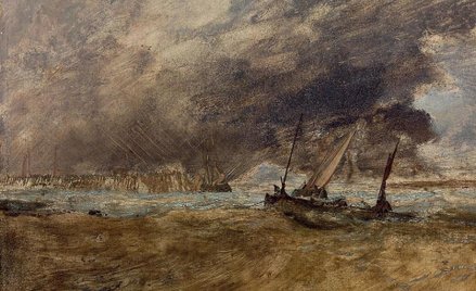 "Morski kawałek z łodziami rybackimi", William Turner