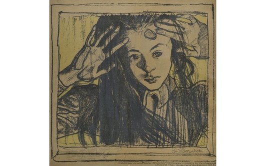 Wnętrze (kredka na papierze), 1899