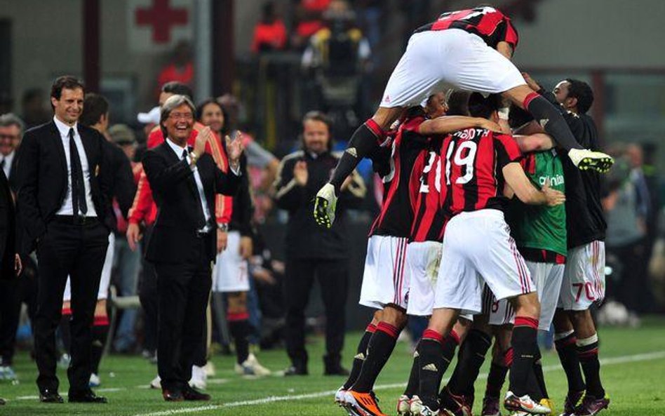 Radość w AC Milan po zdobytym trzecim golu