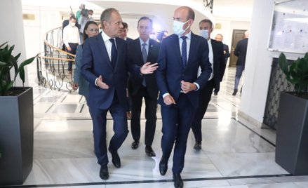 Donald Tusk i Borys Budka