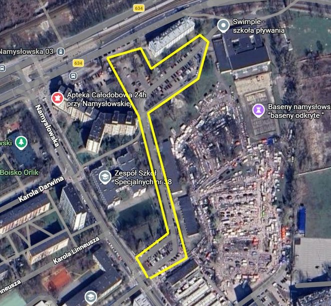 Grafika udostępniona przez radnego obrazuje skalę likwidacji miejsc parkingowych