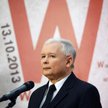 Jarosław Kaczyński na tle kontrowersyjnego plakatu zachęcającego warszawiaków do udziału w referendu
