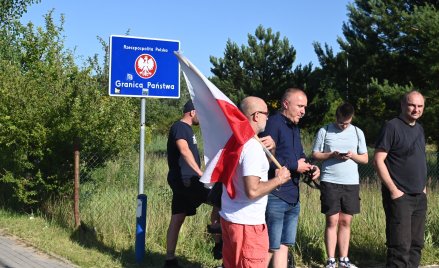 Zgromadzenie na granicy polsko-niemieckiej w Lubieszynie