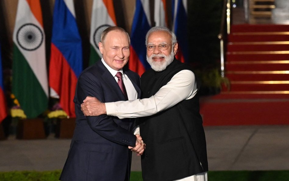 Modi i Putin podczas 21. szczytu Indie - Rosja, grudzień 2021