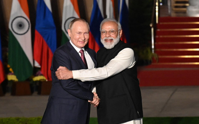 Modi i Putin podczas 21. szczytu Indie - Rosja, grudzień 2021