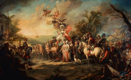 Stefano Torelli, „Triumf Katarzyny Wielkiej nad Tatarami” – obraz alegoryczny z 1772 roku. Jakie płó