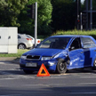 Wypadek komunikacyjny, chociaż pojazd stoi
