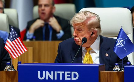 Prezydent USA Donald Trump podczas szczytu przywódców NATO w Ankarze
