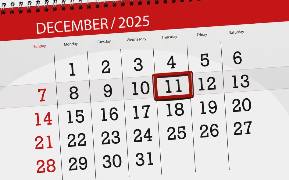 Wydarzy się dziś. Kalendarium wydarzeń na rynkach w dniu 11.12.2025
