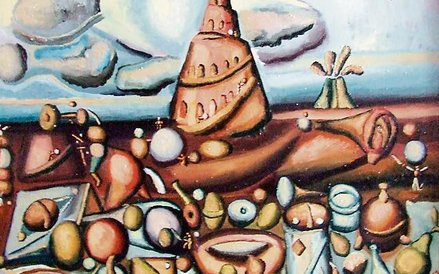 Obraz Jana Michalaka z cyklu „Wieża Babel”