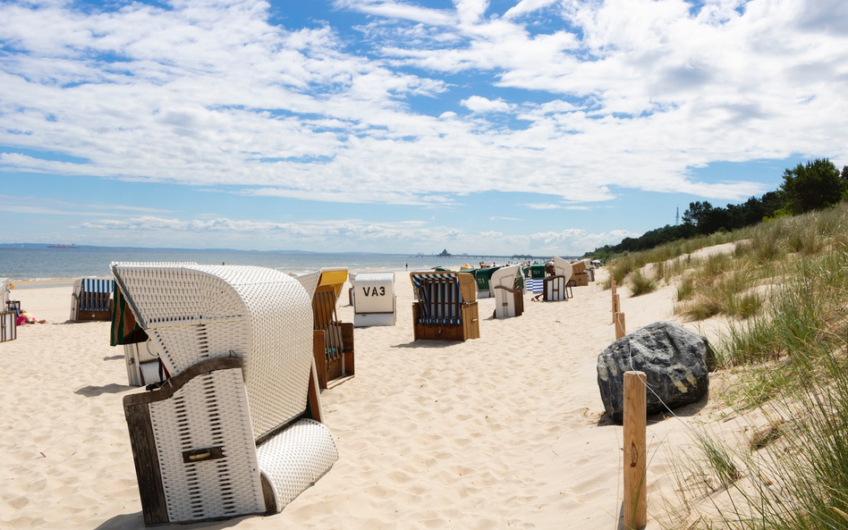 Plaża w niemieckiej części wyspy Uznam.