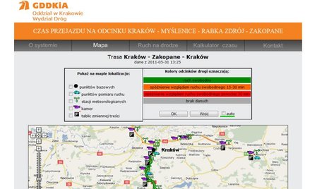 Jak przebiega ruch do stolicy Tatr, można przed rozpoczęciem wyprawy sprawdzić na stronie www.nadrod