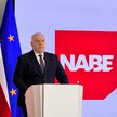Jacek Sasin, minister aktywów państwowych podczas konferencji dot. powstania NABE
