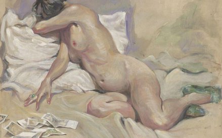 4. Lucjan Jagodziński (1897-1971), Akt kobiecy, 1927, papier, gwasz 70 x 100 cm, Muzeum Narodowe w W