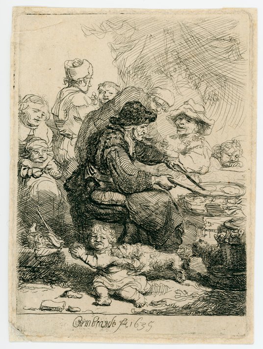 „Naleśnikarka”, Rembrandt van Rijn, 1635 r. – jedna z prac z kolekcji Charlotte Meyer, która zostani