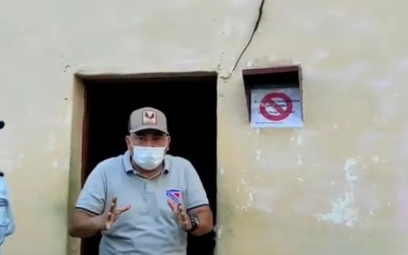 Koronawirus. Wenezuela: Czerwone symbole na domach zakażonych