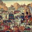 Napoleon pod Smoleńskiem, rycina z epoki