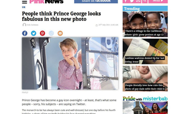 Książę George ikoną gejów? Polityk krytykuje artykuł z "PinkNews"