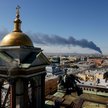 Petersburg, dym nad miastem po ukraińskim ataku