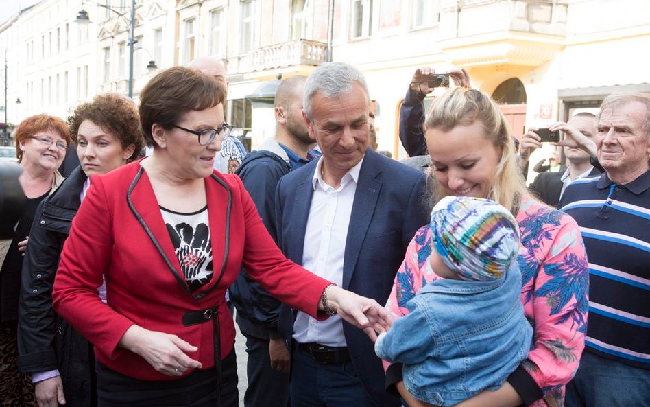 Wizyta Ewy Kopacz w Łodzi, podczas której spotkała się z mieszkańcami.