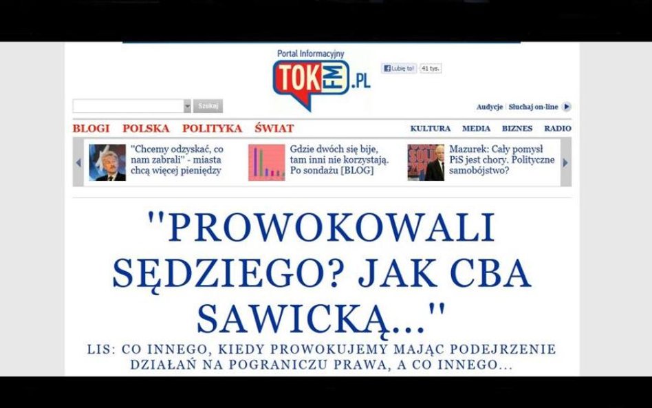 Screen Tok FM udostępniony przez "hankbukow" na Twitterze