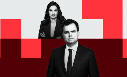 Marzena Tabor-Olszewska, redaktor prowadząca „Rzeczpospolitej” i Michał Kolanko, dziennikarz i anali